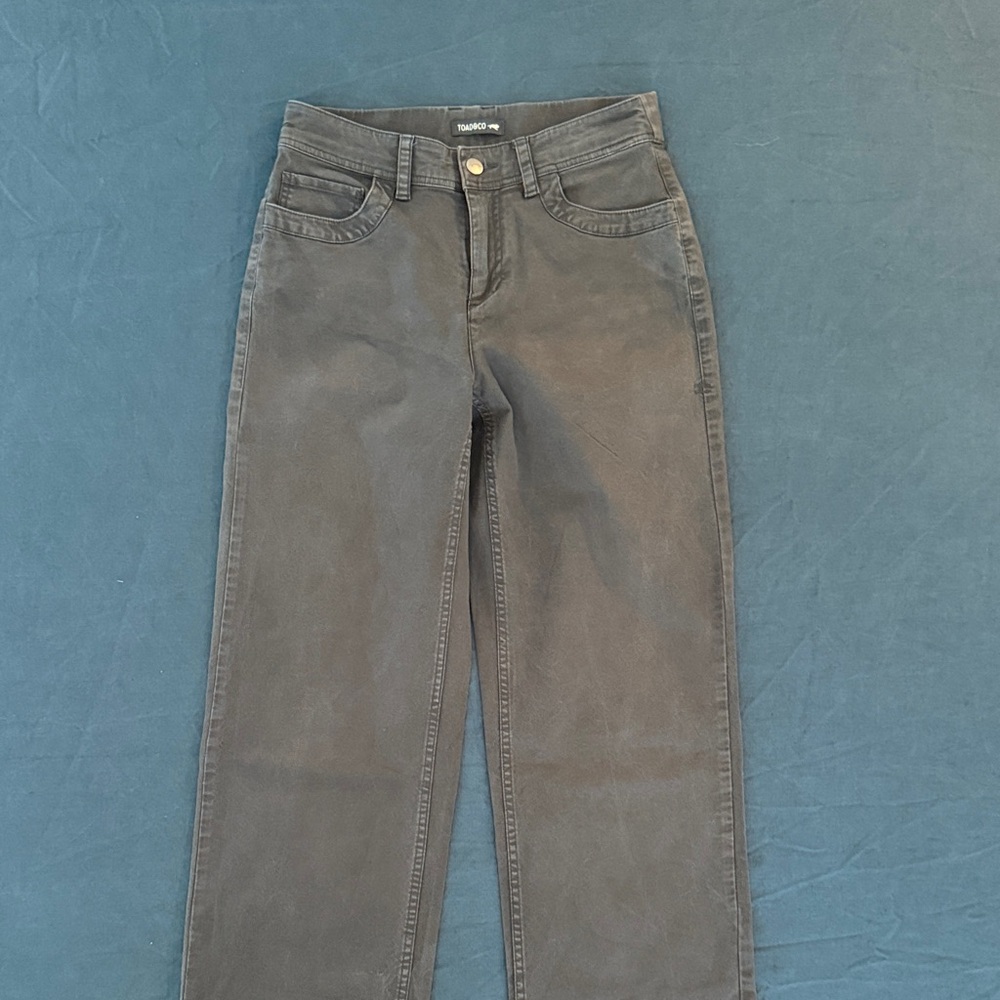 Toad & Co Earthworks Wide Leg Pant - grey/soot - size 2